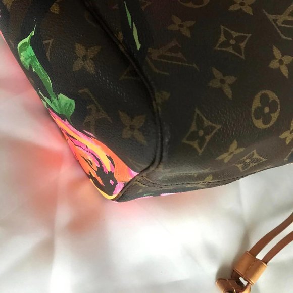 100% AUTHENTIC LTD EDITION LOUIS VUITTON MONOGRAM NEVERFULL ROSES MM - Picture 10 of 16